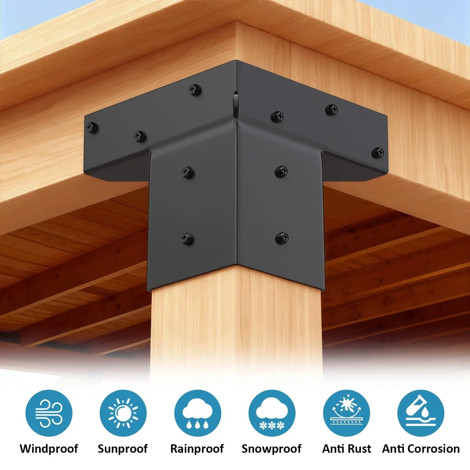 Deer Stand Brackets,Heavy-Duty Outdoor 4"x 4" Elevator Brackets,4 Pcs Angle P... - Image 4 of 4