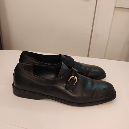 Salvatore Ferragamo Monk Strap Gancio Luxury shoes Men’s 11D Black - Picture 23 of 23