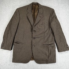 Ermenegildo Zegna Blazer Sport Coat Mens 44 Brown Cashmere Tweed Switzerland