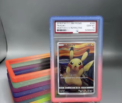 PSA Graded Bumper Case Schutz für Platten Farbverlauf Kaugummi Nebel (Pink Blau) TPU