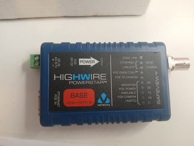 Veracity VHW-HWPS-B HIGHWIRE Powerstar Ethernet and PoE Over Coax BASE unit New