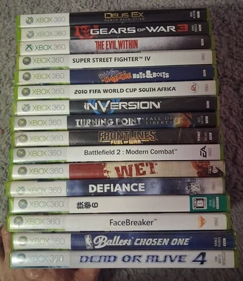 Gros Lots x16 Jeux Video Xbox 360 Microsoft - Photo 1/3