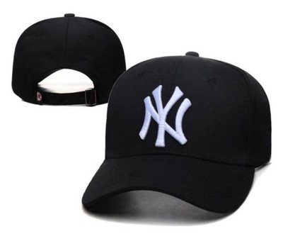 New York Yankees Hat Black Adjustable Curved Brim Baseball Cap Embroidered NY