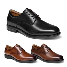Men s Soft Leather Oxfords Breathable Business Formal Lace-Up Shoes