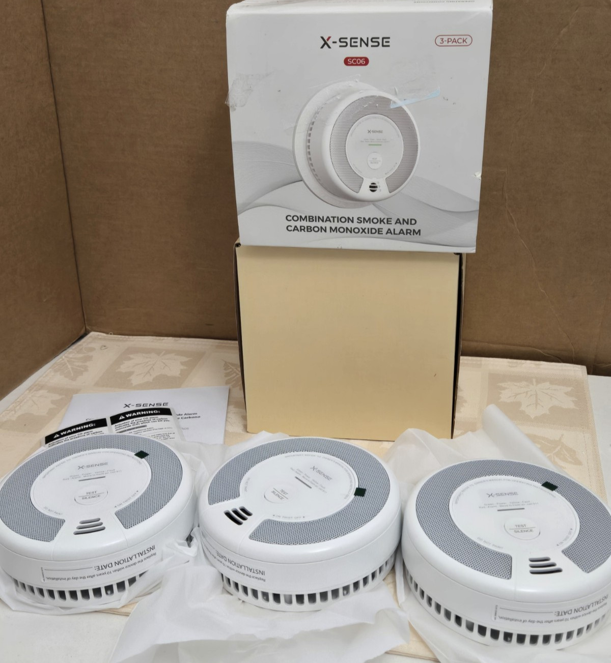 X-Sense Combination Smoke & Carbon Monoxide Alarm SC06 3-Pack