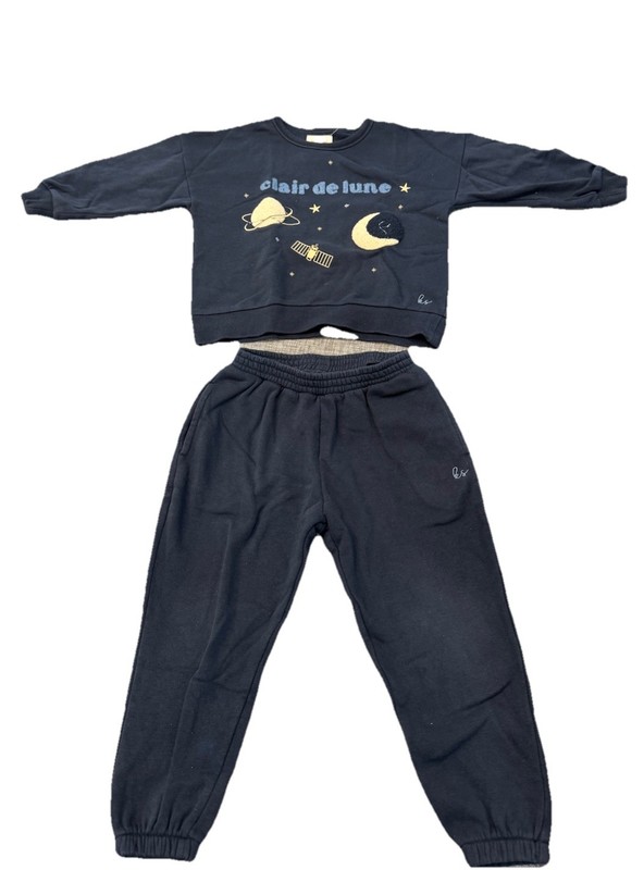 Konges Slojd Boys Sweatshirt And Sweatpants 4 Yrs Clair De Lune navy