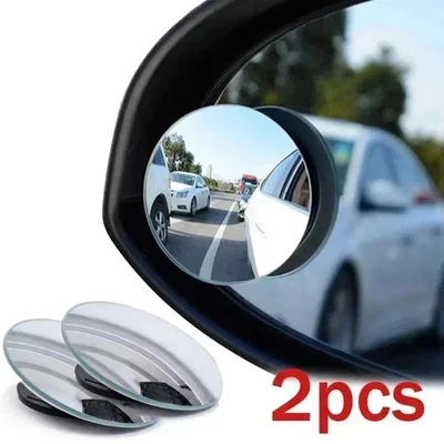 2x Blind Spot Mirror Rear Side View Towing Car Van Motorcycle Adjust Wide Angle - Image 1 of 4