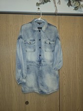 Fashion Nova light blue wash denim mini Dress XL