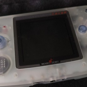 SNK NEOGEO POCKET Color Clear Console W/Manual and Box set, Working, Japan
