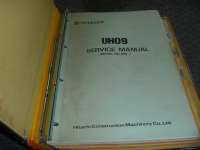 Hitachi UH09 Hydraulic Excavator Shop Service Shop Repair Manual S/N 416- xz