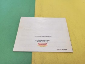 twin cobra Instruction nes manual only