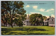 Vintage Linen Postcard Morristown School NJ Private Prep Boys