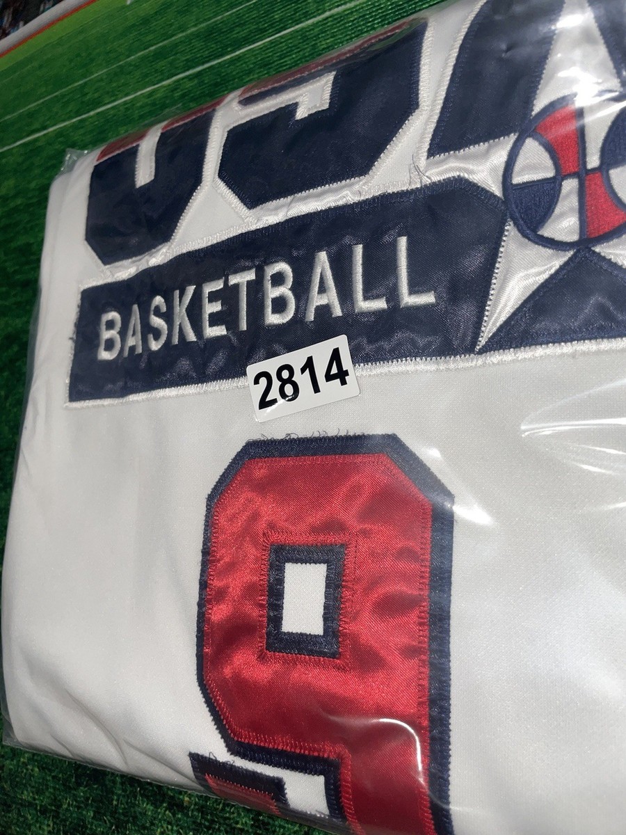 Vintage USA Nike Michael Jordan #9 Dream Team White Jersey Sz 2XL