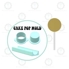 Circle Disc Small 1.25 in Cake Pop Mold | Deluxe Cutter, Popper, and Tray Option