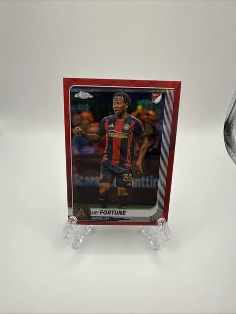 2025 Topps Chrome MLS #40 Jay Fortune 3/5 Red Refractor