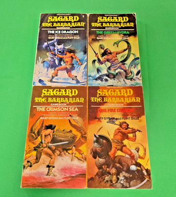 Sagard The Barbarian ***COMPLETE 1st EDITION SET 1-4!!*** Gary Gygax Roleplay #1