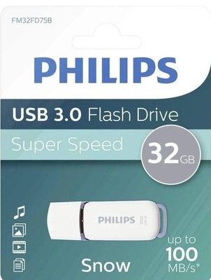Philips Snow 32GB USB 3.0 Flashlaufwerk - Weiß - mit LED-Statusanzeige
