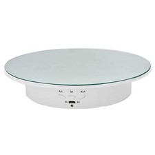 360-Degree Rotating Turntable, Rechargeable Low Noise Adjustable Smooth Rotat...