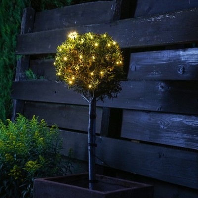LED Lichternetz Lichterkette für Buchsbaum Kugelnetz für Außen D: 35cm grün