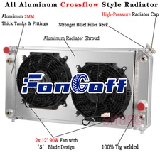 4-Row Radiator Shroud Fan For 94-05 Chevy Blazer S10 GMC JIMMY Truck 4.3L V6