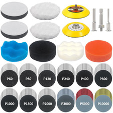 133 PCS Sanding Disc Drill Polishing Kit Sanding Attachment, 3 Inch Wet Dry Head
