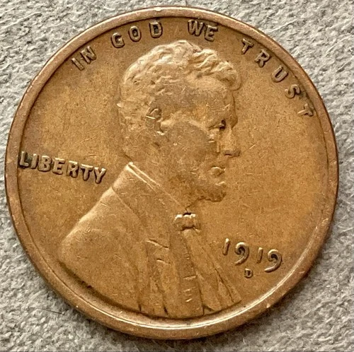 1919-D  Lincoln Wheat Cent - [VF] Very Fine - Higher Grade ~ B569