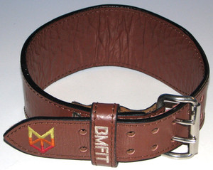 BMFIT Leather Weight Lifting Belt sz Small, Powerlifting Belt