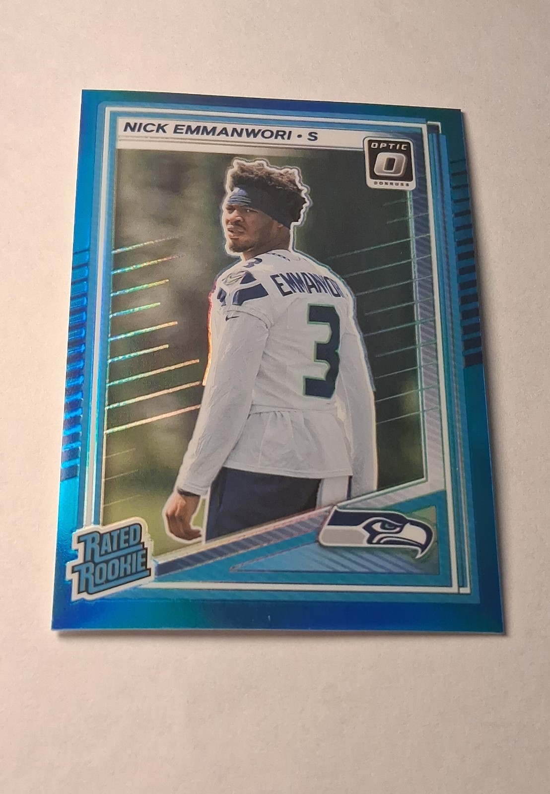 2025 Panini Donruss Optic - Rated Rookie Nick Emmanwori #277 Aqua Prizm /349