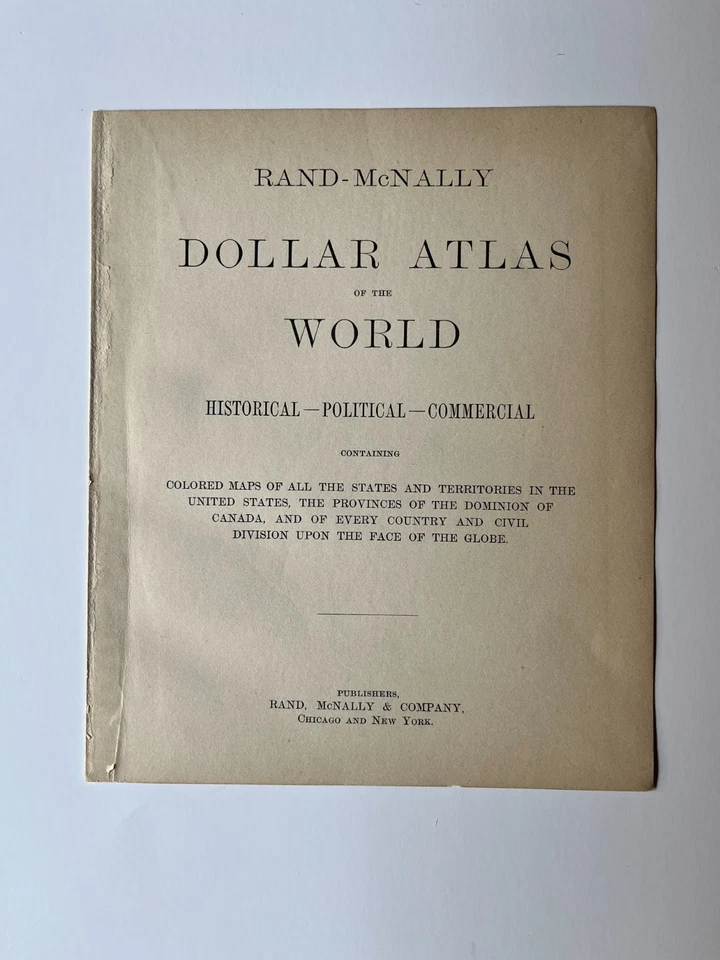 Mapa de FRANCIA 1899 fm 1900 Rand-McNally Atlas enmarcado/estera azul VER DESCRIPCIÓN Foto 3 de 4