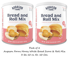 Augason Farms Honey White Bread Scone  Roll Mix 3 lbs 10 oz No. 10 Can 2 Pack 