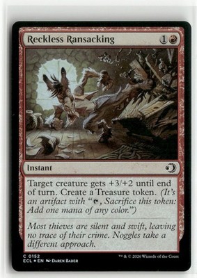 Reckless Ransacking FOIL Lorwyn Eclipsed MTG NM