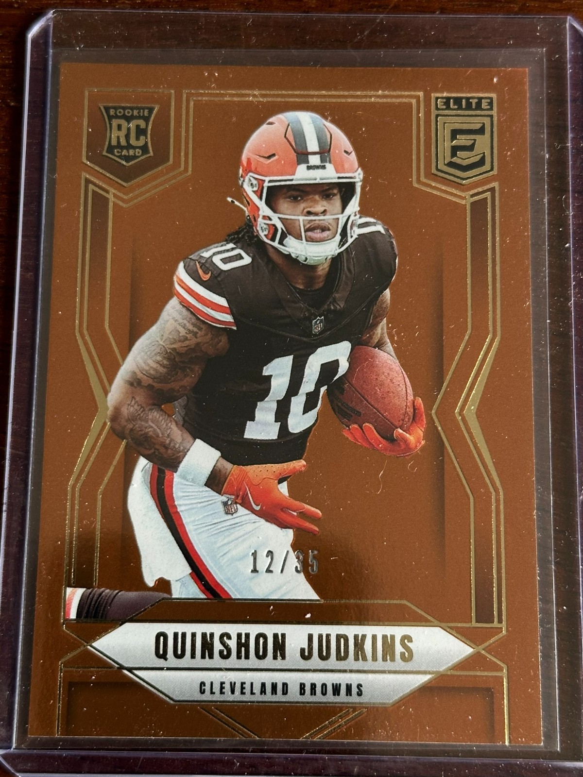 2025 Donruss Elite Quinshon Judkins Cleveland Browns Bronze Status /35 #121 RC