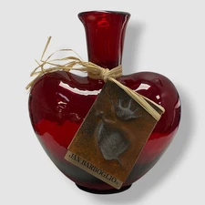 Jan Barboglio Red "Dos Corazónes" Glass Decanter