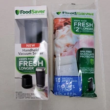 Foodsaver FS1130 Handheld Vacuum Sealer Charging Dock New With Additional Bags