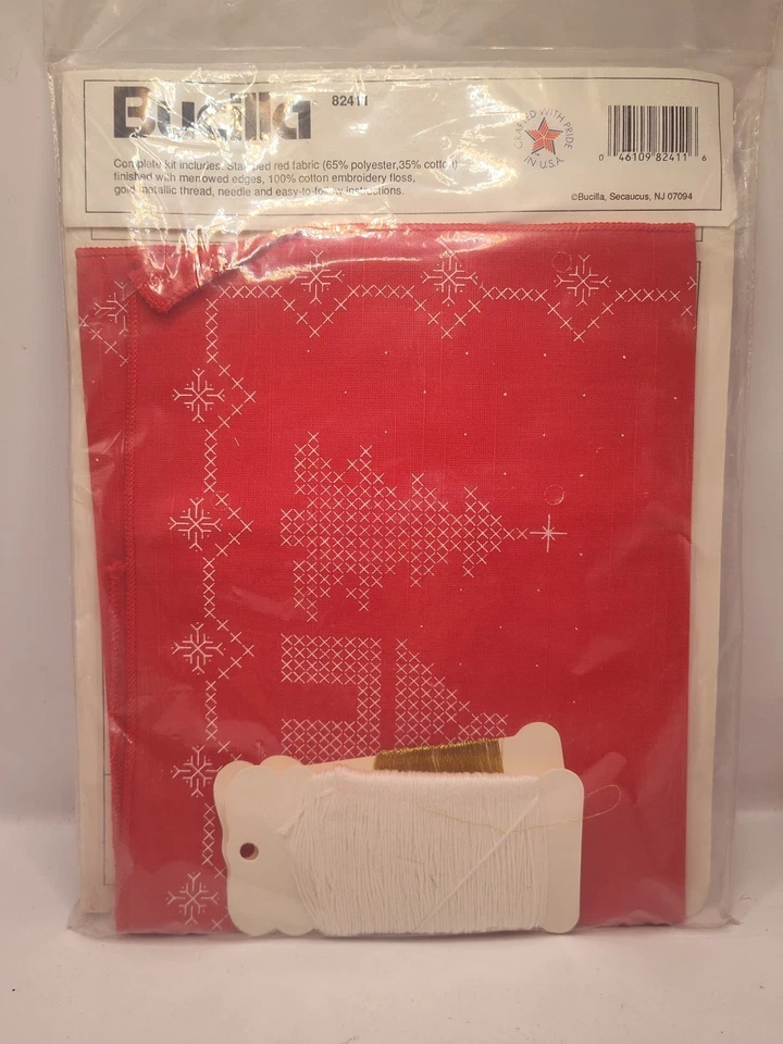 Bucilla Christmas Heirloom Cross Stitch Table Runner 14.5” X 44” NOS Sealed - Image 3 of 3
