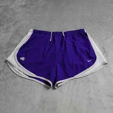 Nike Dri Fit TCU Horned Frogs Shorts Women's Large Purple White Drawstring