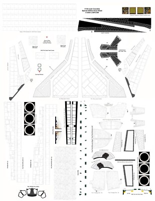 Columbia Special Edition Upper Surface TPS Decal Sets in three (3) scales