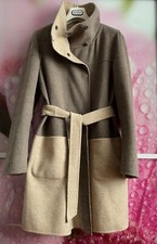 Max Mara Weekend Spring Reversible Wool Belted Double Breasted Jacket Uk 14