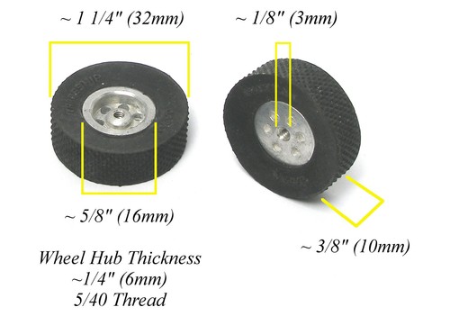 5pr TRADESHIP 1/24 1/32 Slot Car 5/40 ALUMINUM WHEEL +DIAMOND TREAD AL-5 TIRES - Picture 2 of 3