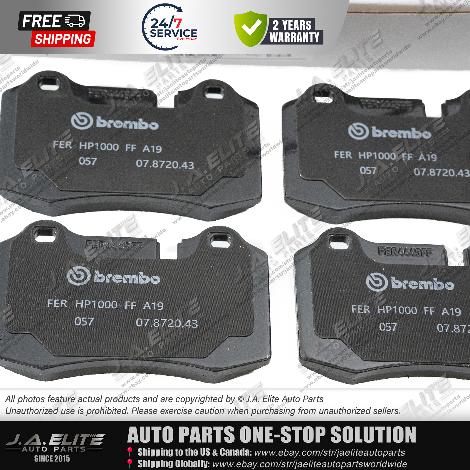Genuine Maserati Front & Rear Brake Pad kit for Quattroporte GranTurismo GC 4.7L