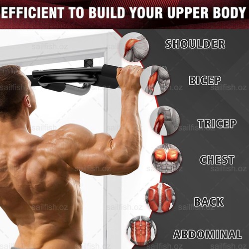 Portable Upper Body Gym Workout Home Exercise Door gym Pull Chin Up Iron Bar ABS - Picture 10 of 12
