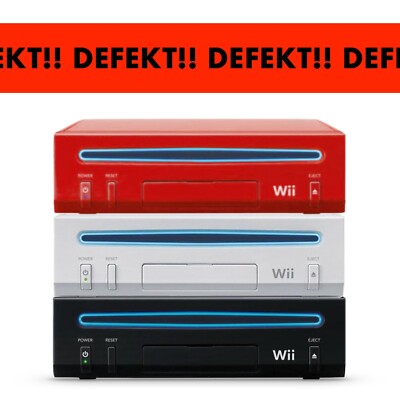Nintendo Wii Konsole (weiß, schwarz, rot)   DEFEKT!! Bastler Ersatzteile   