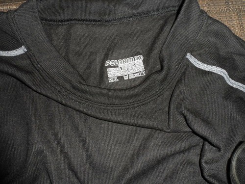 Polarmax Men's Black Technical Base Layer Shirt 2XL NWOT multiples available - Picture 3 of 4