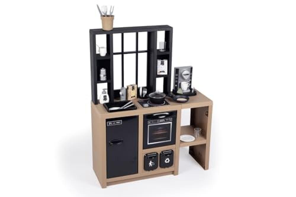 Smoby Cucina Loft 7600312600, 3 Anni, Stile Industriale, Altezza Piano 50 cm, 32