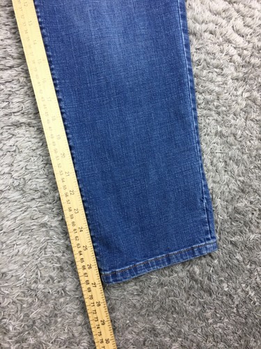 Chaps Slim Boyfriend Jeans Womens Size 12/31 Blue Denim Medium Wash Patch - Picture 11 of 14
