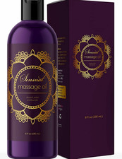 Aceite masaje sensual con aceite puro de lavanda para hombres y mujeres, 8 onzas