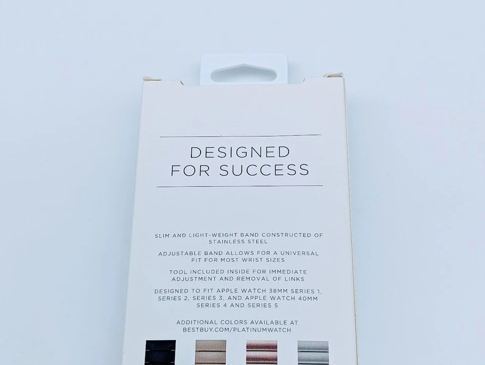 Platinum Link Band For Apple Watch 40mm Series 5 Stainless Steel Best Buy Exclus - Image 4 of 4