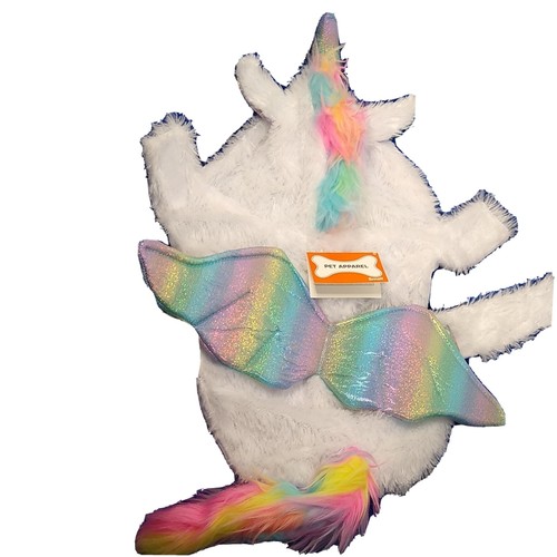 Disfraz de unicornio perro mascota arco iris pequeño nuevo circunferencia 15-19 pulgadas - Imagen 7 de 7