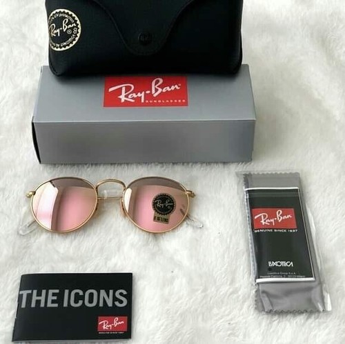 Ray-Ban RB3447 Round Metal Rosegold Sonnenbrille