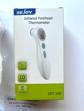 SEJOY INFRARED FOREHEAD THERMOMETER - Model DET- 306 "Includes Batteries"